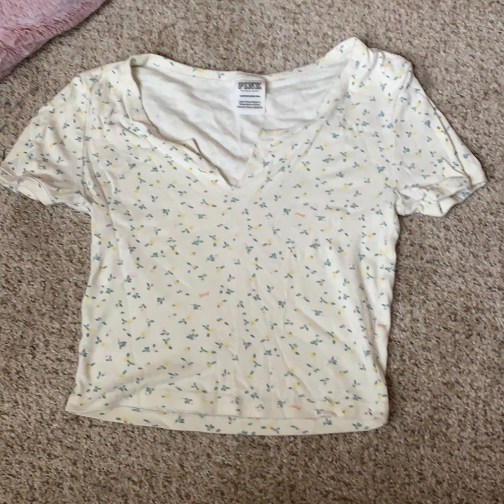 VS PINK ditsy floral crop